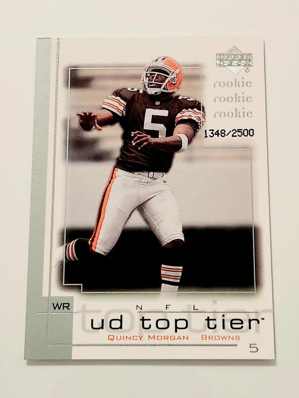 2001 Upper Deck Top Tier #198 Quincy Morgan /2500 Rookie Football Card